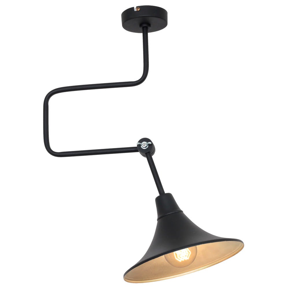 Lampa wisząca Antika czarno-biała 1xE27x60W wym: 57 x 38 x 25 cm metal Aldex