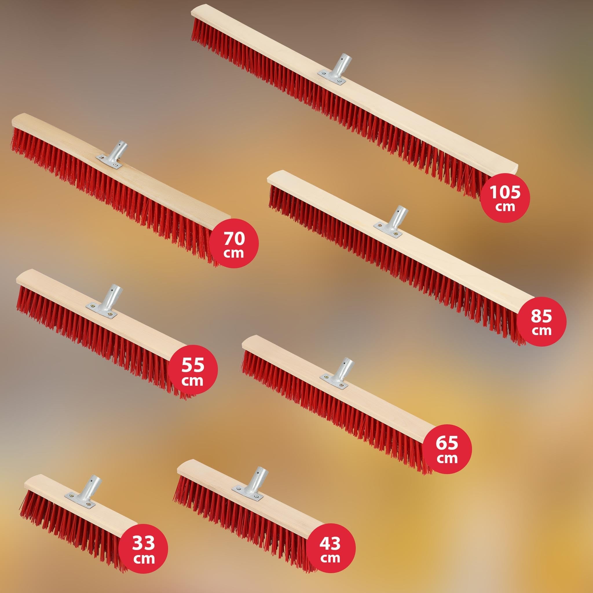 Balai Brosse - 105 cm - Balai Exterieur Terrasse - Brosse de Voirie - avec Manche - Bois - PVC - Poils Durs - de Jardin - Outil de Nettoyage KOTARBAU - 7