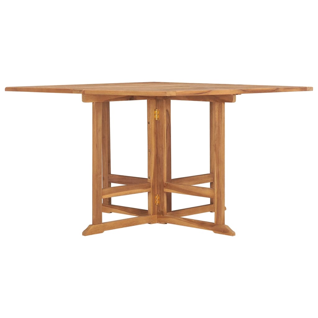 Tavolo Da Giardino Pieghevole Grigio120x70x75 Cm Massello Teak