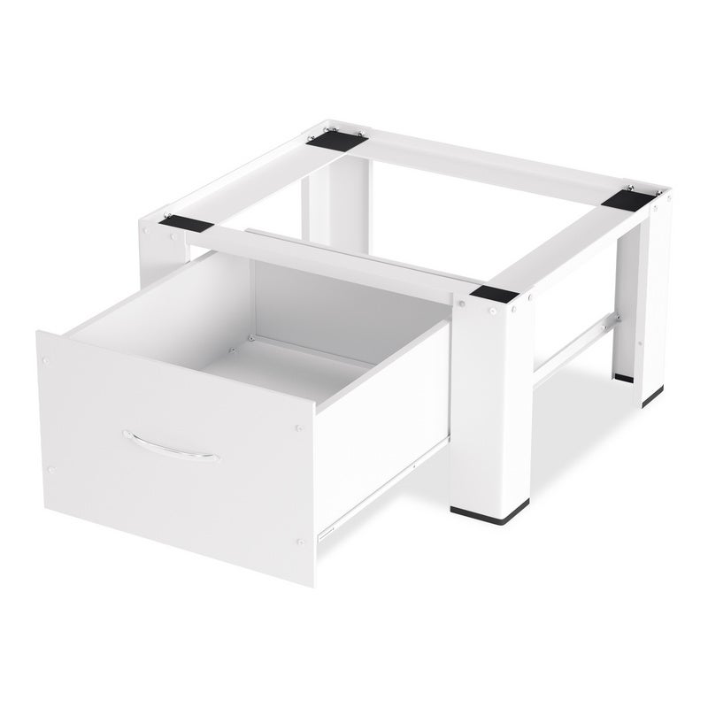 Base de lavadora blanca con cajón antideslizante, hasta 150 kg