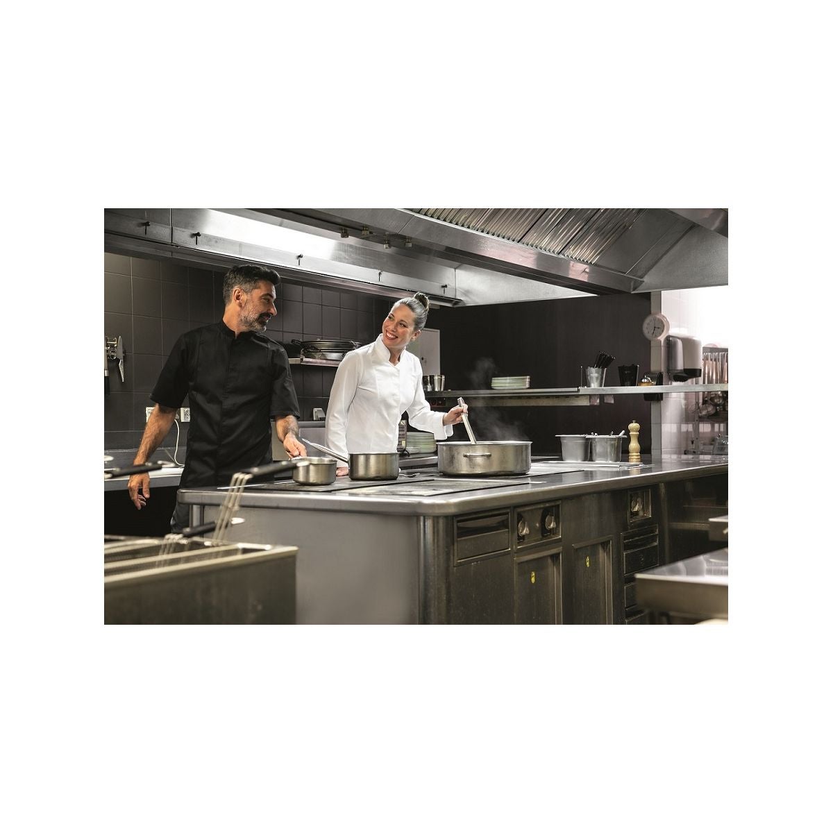 Veste de cuisine Noir Siaka MC - Robur - Taille S - 3