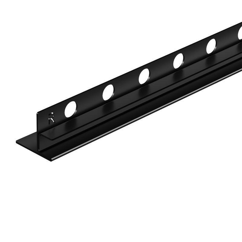 Balneo Listwa Spadkowa Podłogowa Do Szkła Prawa 120 cm Czarna Brodzikowa Listwa Ze Stali Nierdzewnej