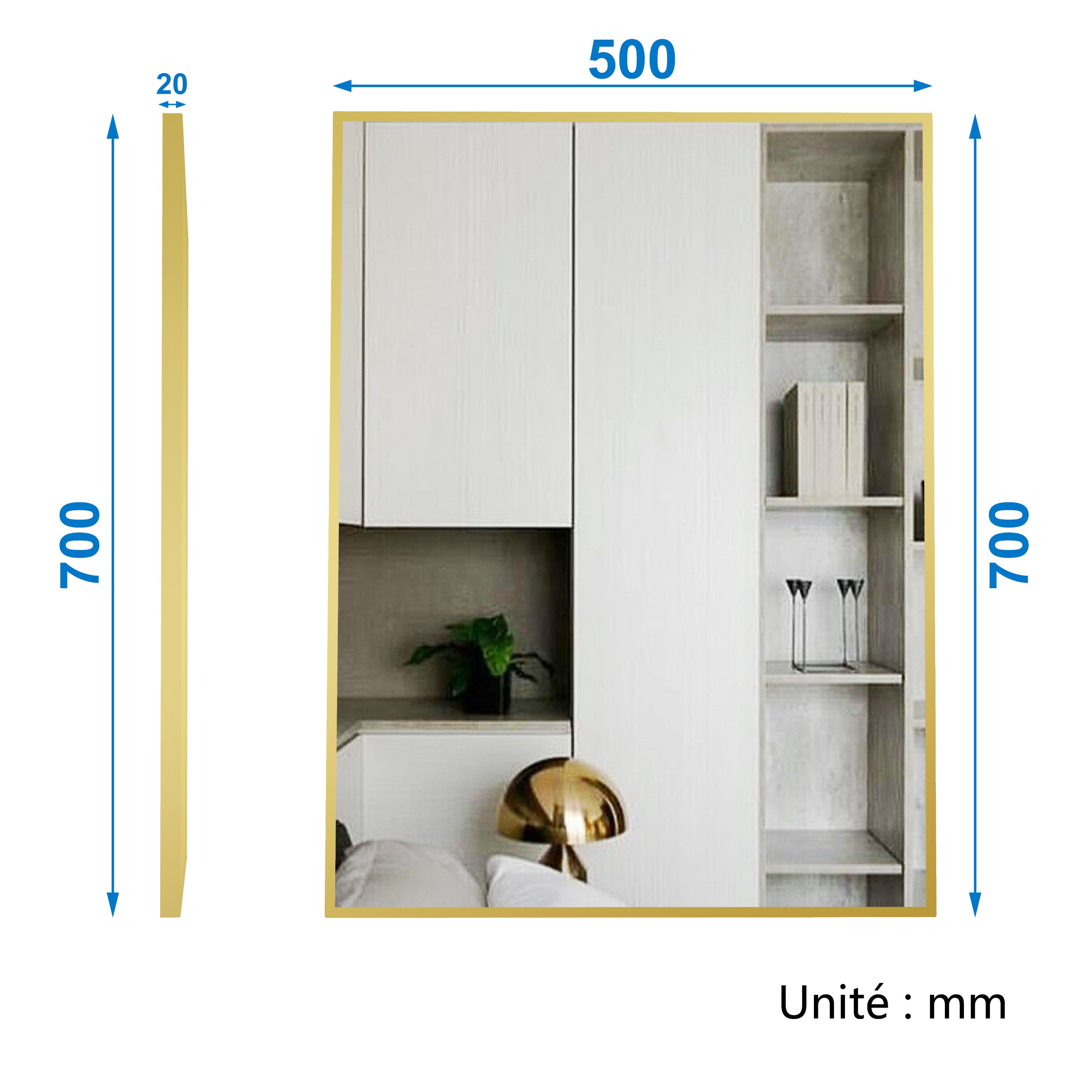Ensemble meubles Salle de Bain 120cm vasque + colonne + miroir mural Chêne Wotan - 3
