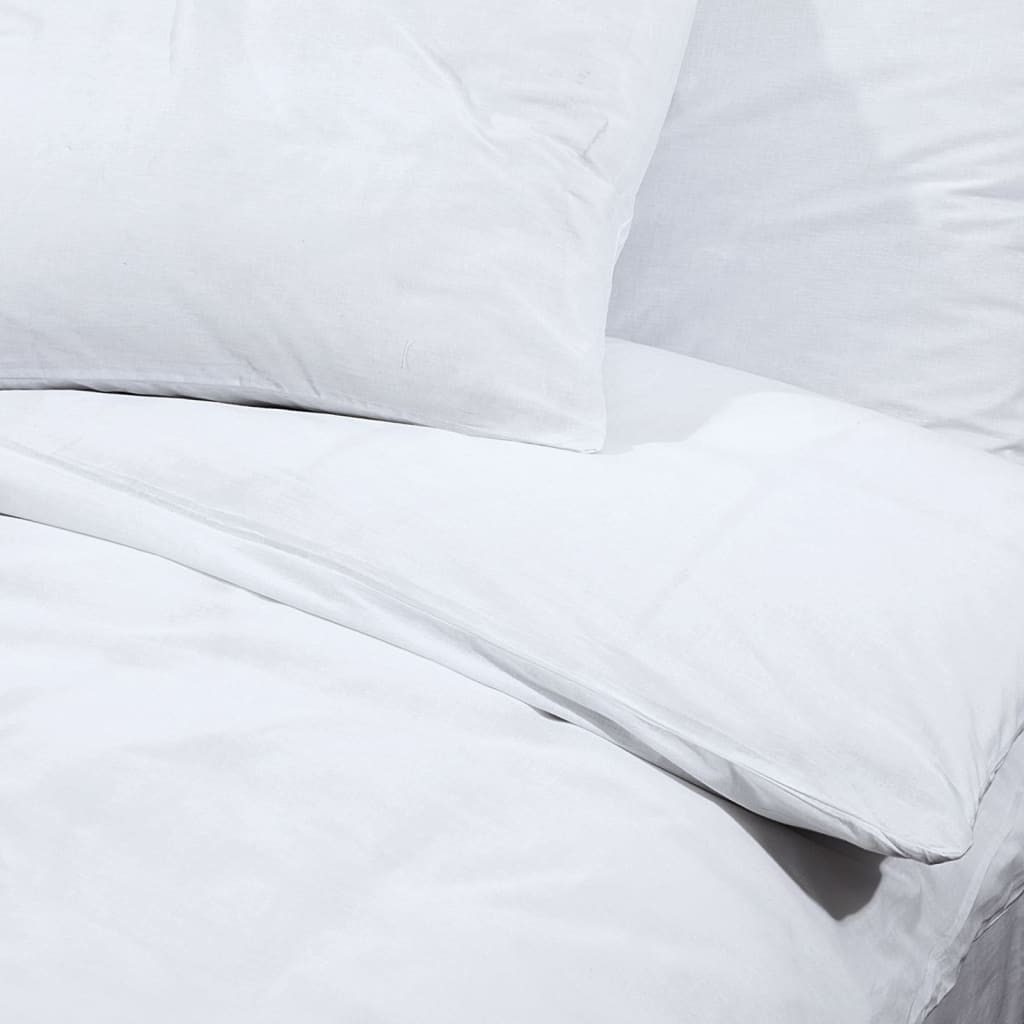 Ensemble de housse de couette Blanc 260x240 cm Coton vidaXL - 7