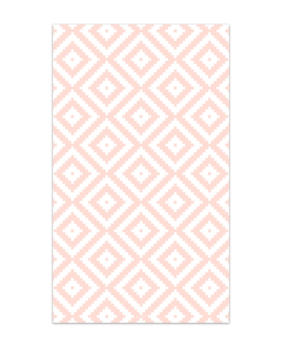 Alfombra de vinilo geométrica 08 rosa 65x240 cm pvc cocina salón comedor