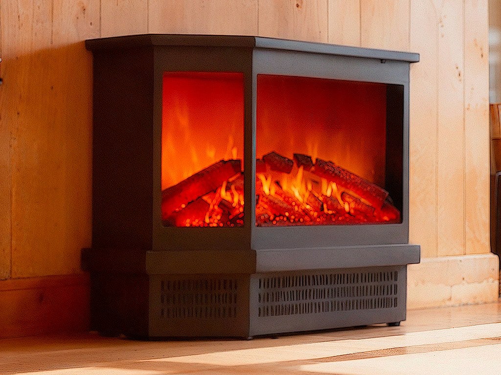 Kominek elektryczny koza ETNA - Dł. 55.8 x Gł. 22.5 x Wys. 51.6 - Czarny