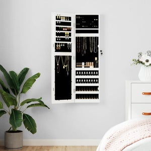 Songmics® Armoire à bijoux Armoire murale Rangement avec Miroir (Blanc) 96 x 35,1 x 9,5 cm Songmics® Armoire à bijoux Armoire murale Rangement avec Miroir (Blanc) 96 x 35,1 x 9,5 cm