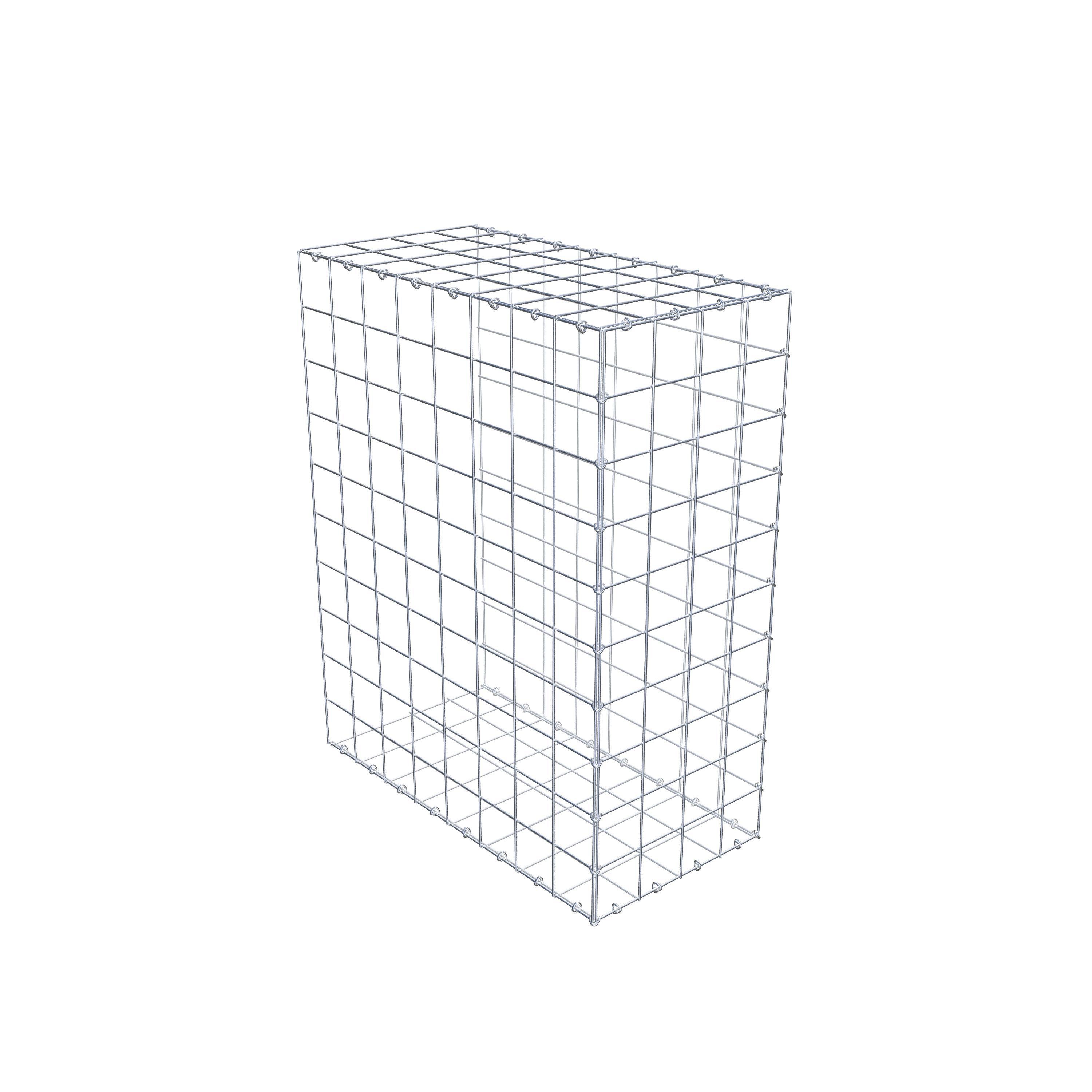Gavión para alargar en acero galvanizado 100x80x40cm (LxAxP), malla 10 x 10cm, Anillo en C, sin rejilla frontal - 6