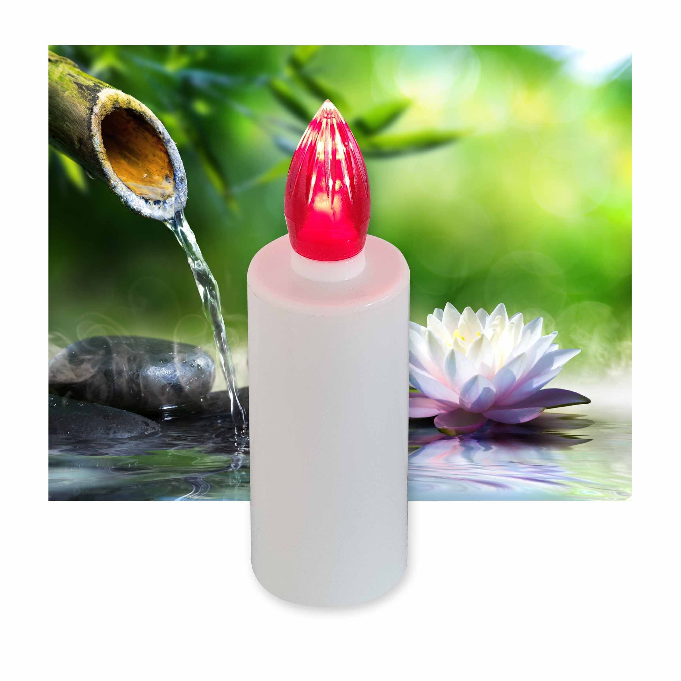 INFINITY&nbsp;: bougie votive LED, durée de 365 jours, blanche avec lumière intermittente rouge - 3