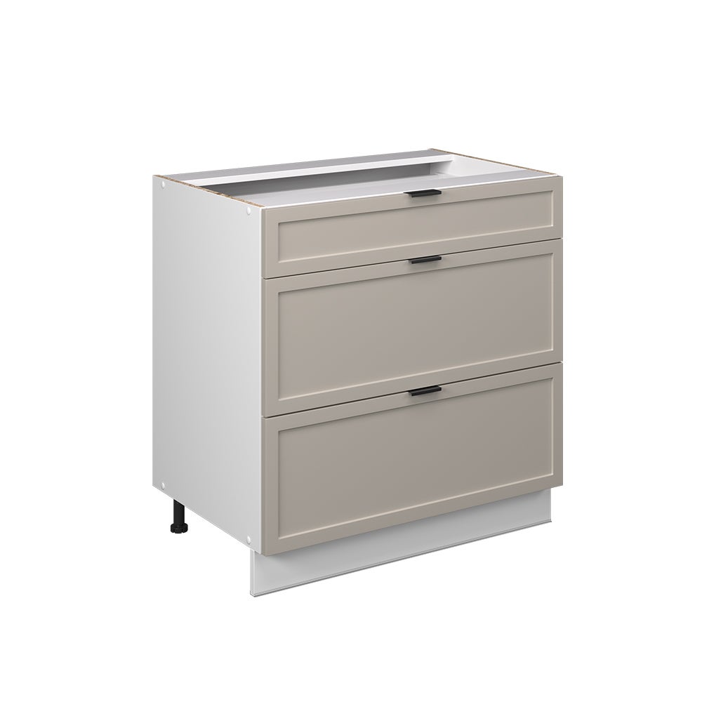 Vicco Szafka dolna do kuchni Fame-Line, GreyBeige, 80 cm z 3 szufladami, BP Dąb