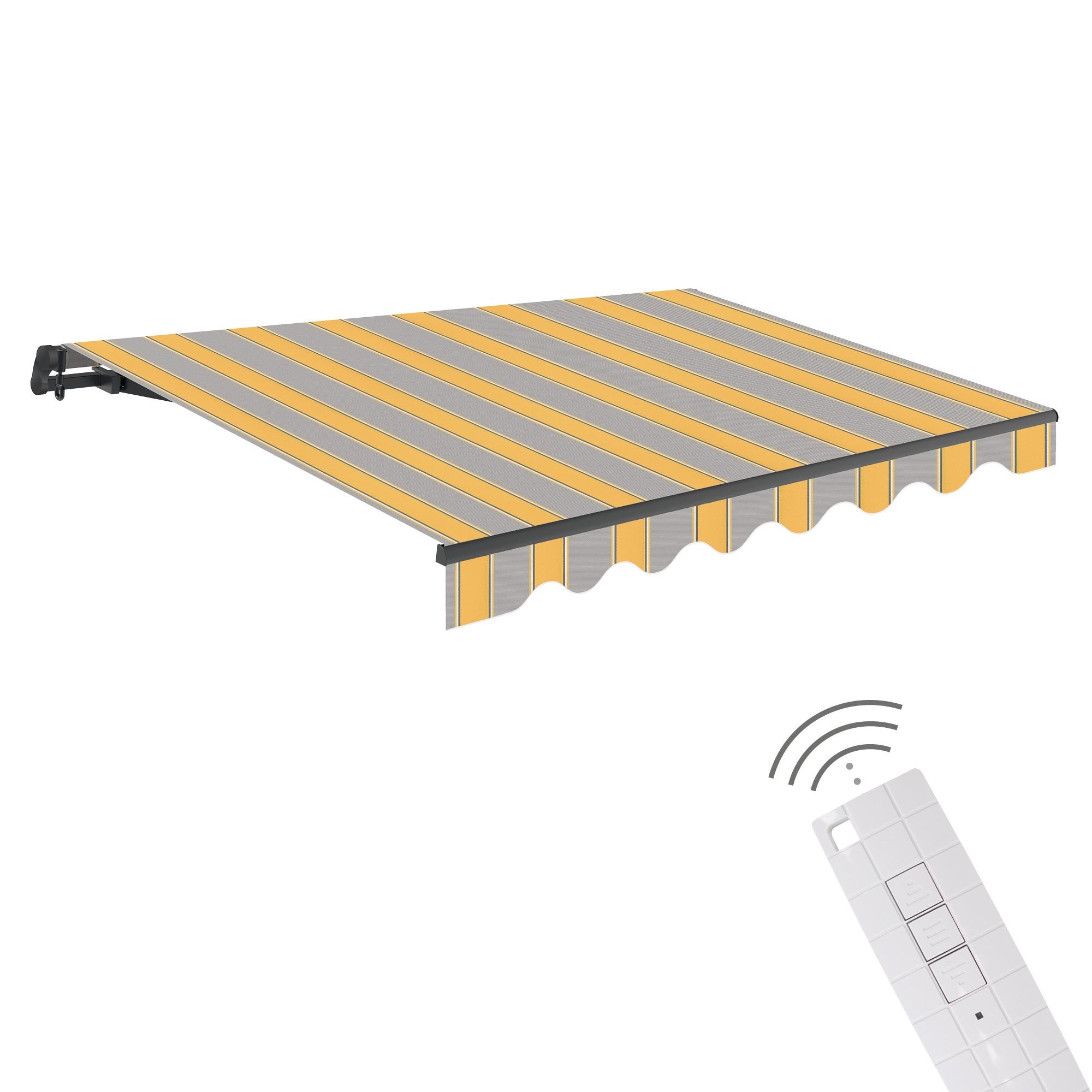 Store banne motorisé 3x2,5m Jaune Toile Protection — free download