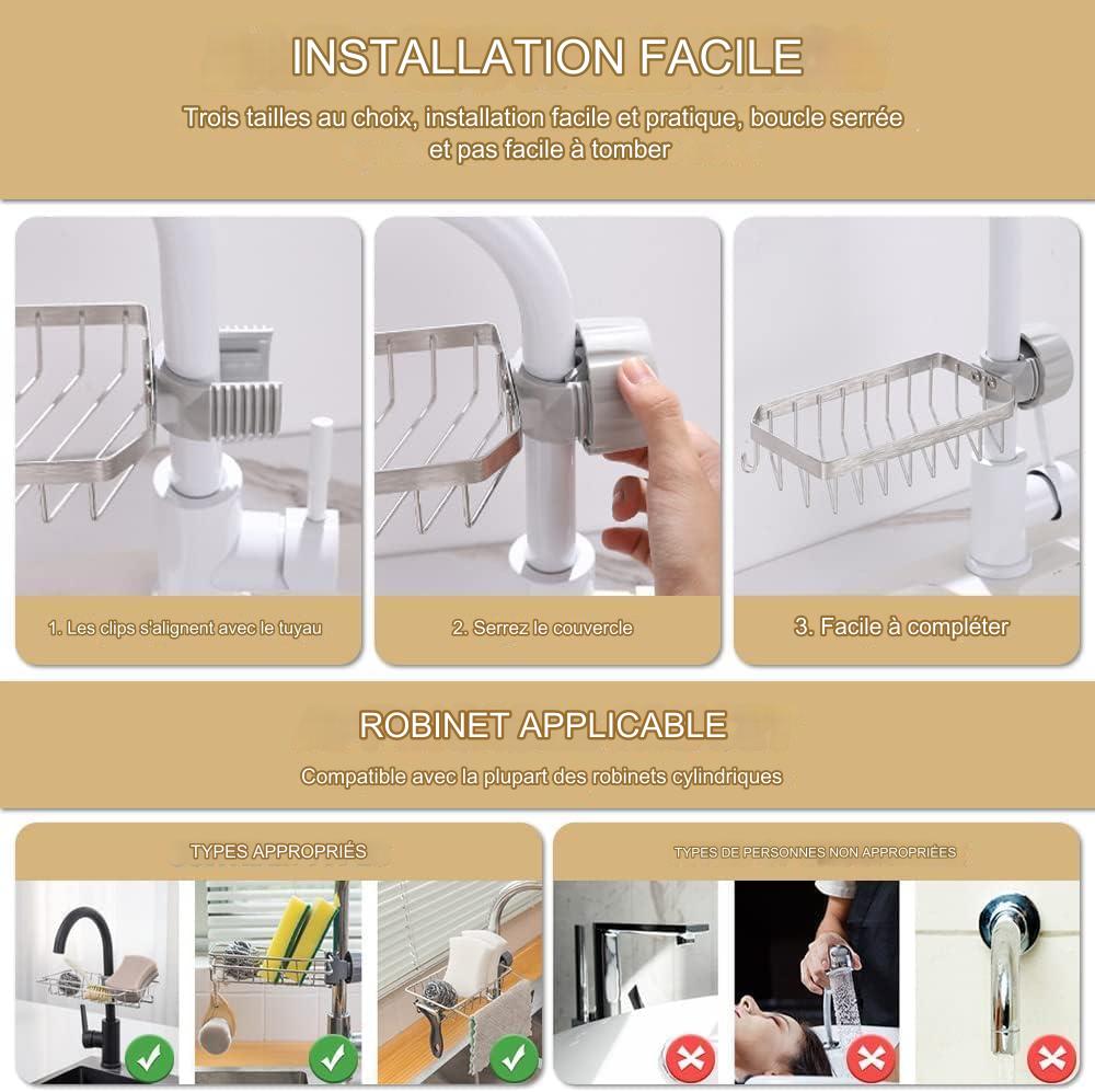 Suporte para sabonete de banho – Suporte para shampoo de banho, sem necessidade de perfuração, adequado para hastes de 25-40 mm - 5
