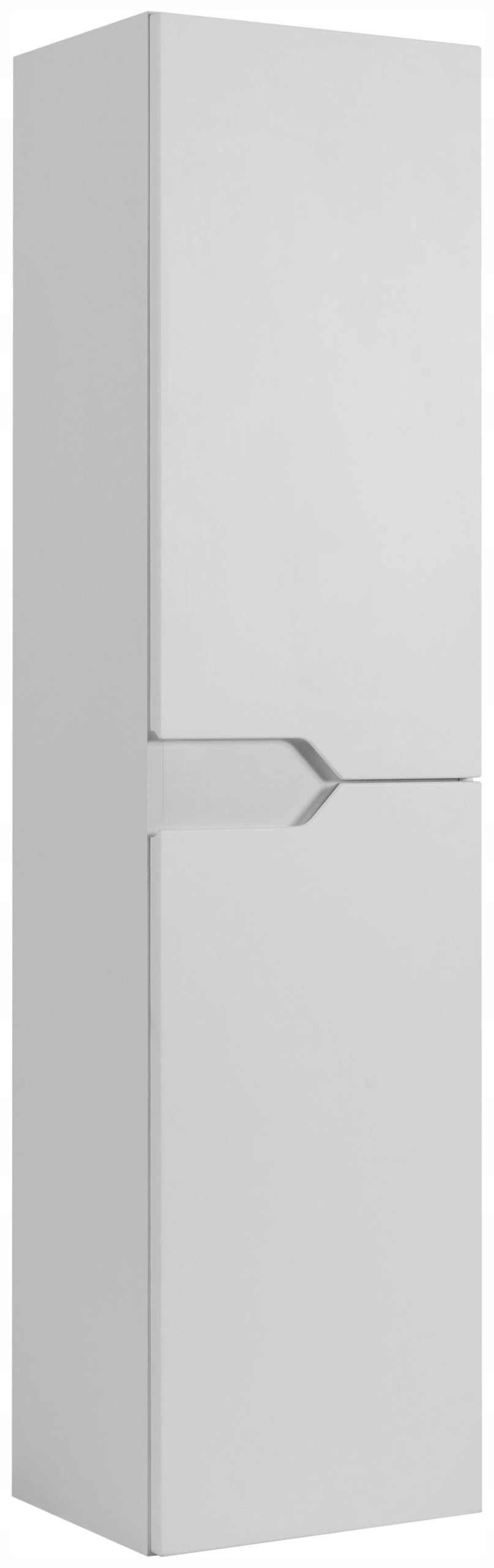 Słupek łazienkowy MODERN 35x136 cm biały MDF frezowane uchwyty