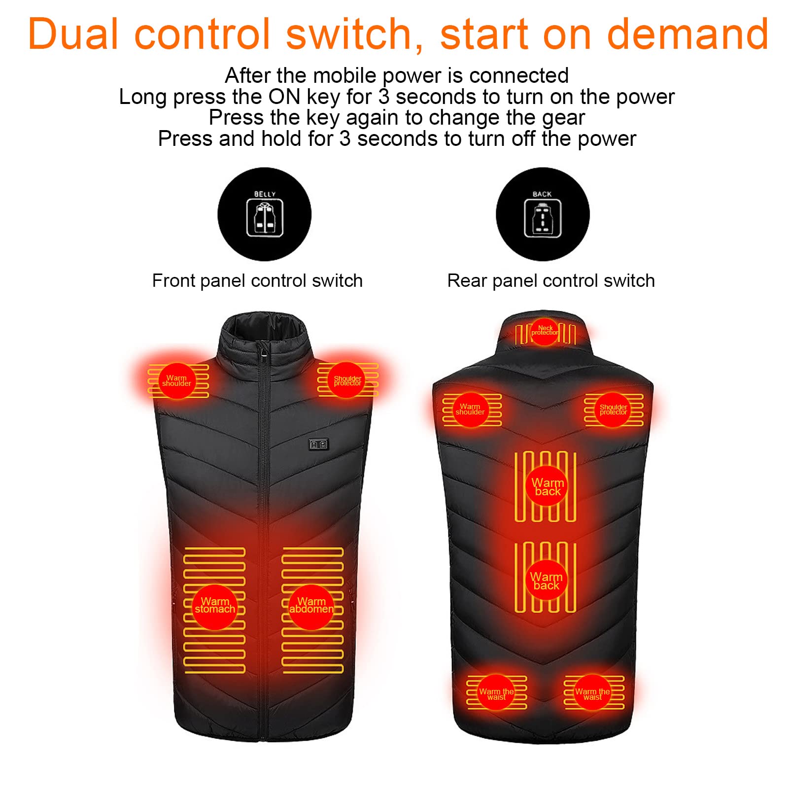 Gilet chauffant électrique léger 3 niveaux température M pour bureau et extérieur, confortable et lavable – ComfortXL - 2