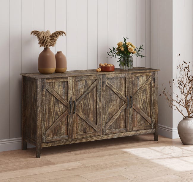 Credenza In Legno Rovere Marrone 97x32,5x74,5 Cm - Moderna E Spaziosa - Foto 3