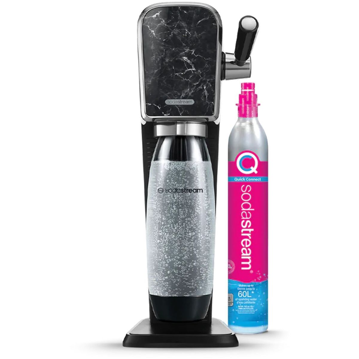Maszyna do wody Sodastream ARTMARBRE czarny marmurkowy design bez elektryczności