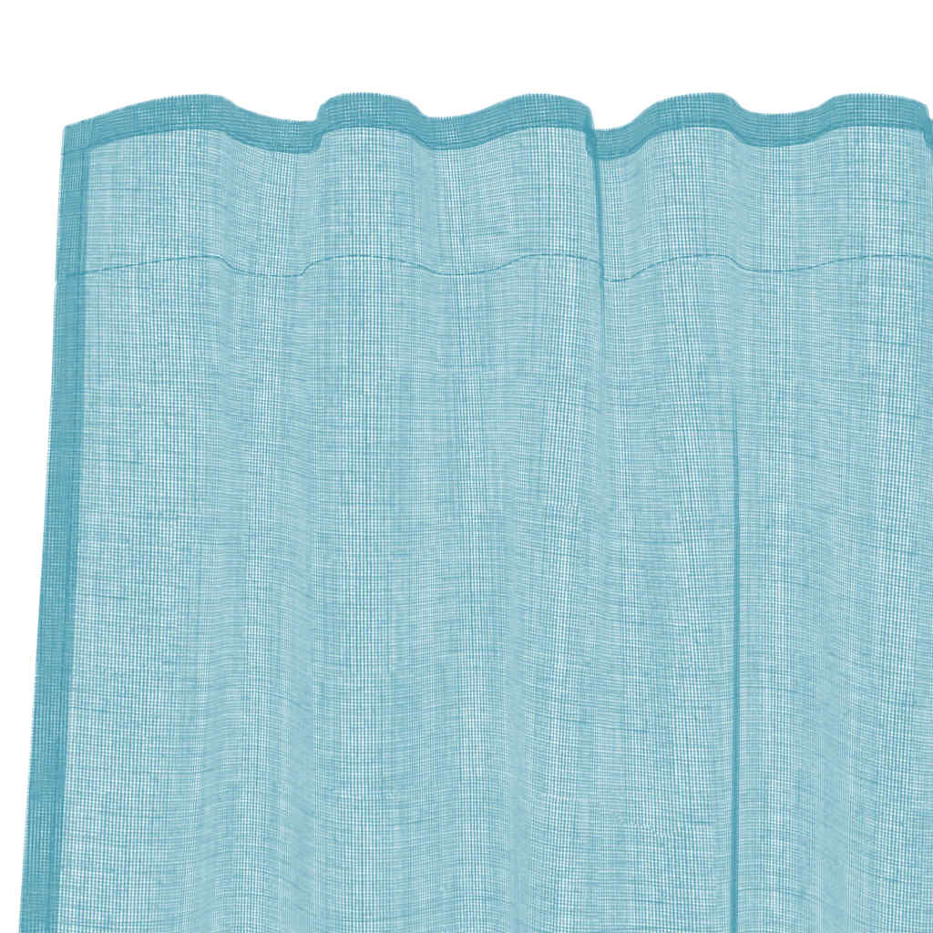 Maison Exclusive - Rideaux en voile avec boucles 2 pcs turquoise 140x175 cm - 6