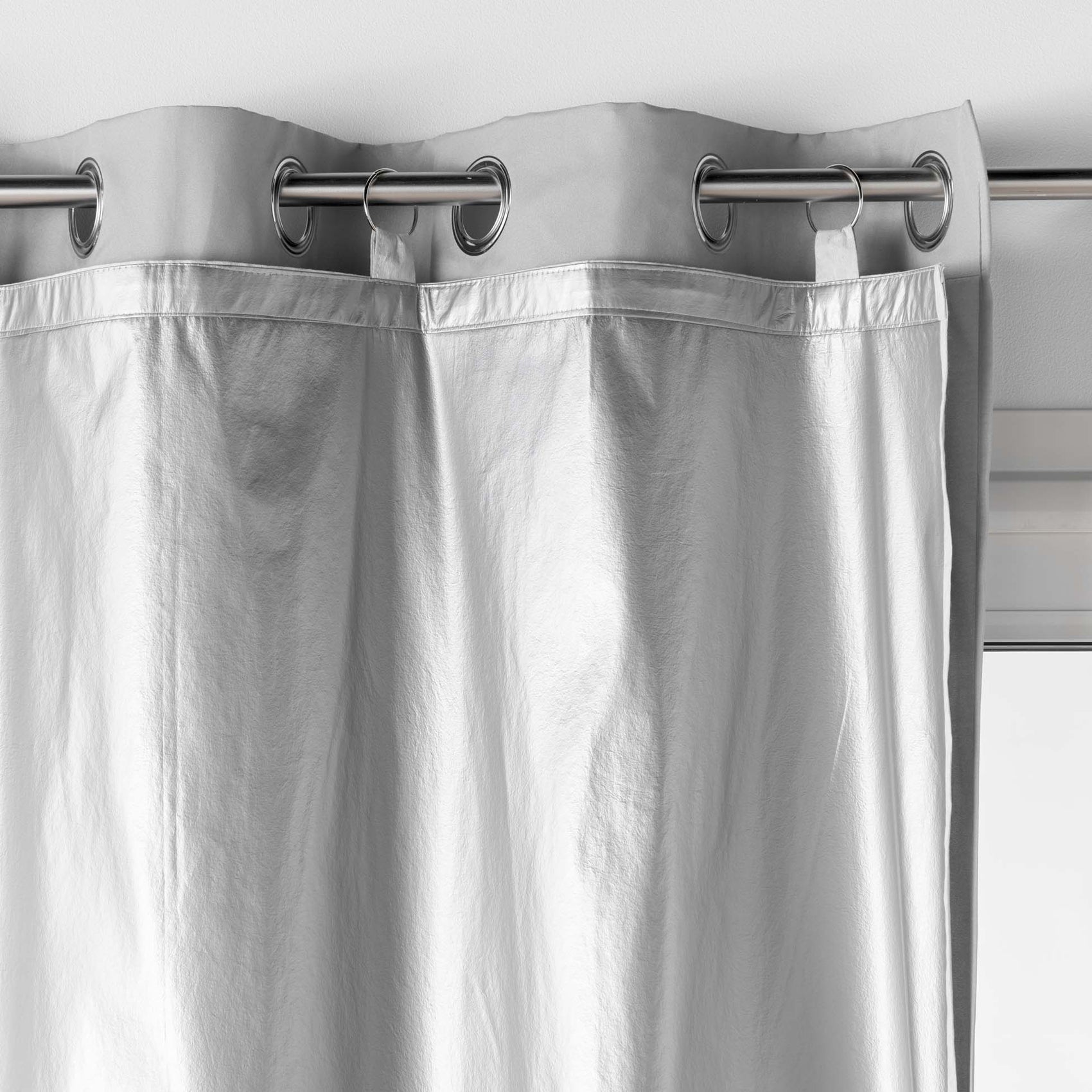 Doublure thermique avec anneaux pour rideaux - Gris - 130x230 cm - 2
