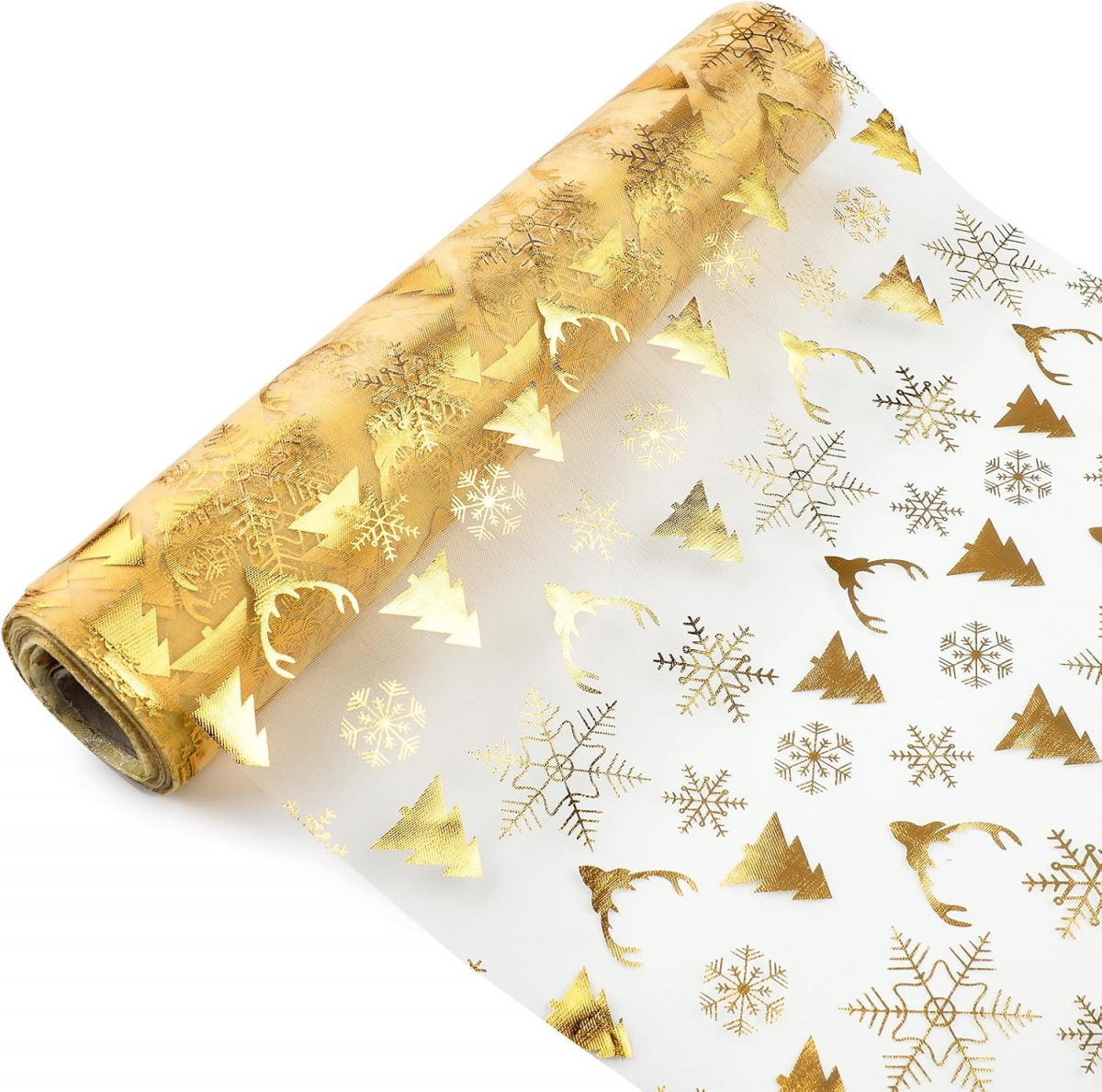 Runner Da Tavolo Oro Metallizzato 30cm X 25m – Tessuto Deko Und Band Per Decorazioni E Centrotavola