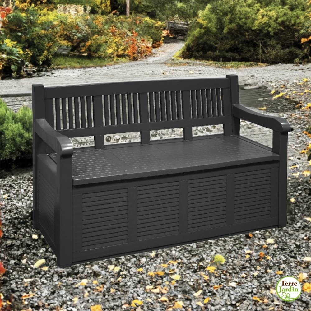 Panchina Cassapanca Giardino Panca Resistente Alle Intemperie Vano Contenitore - 6