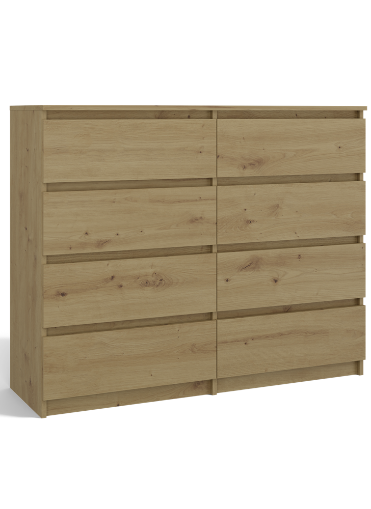 Komoda Topeshop Malwa M8 120 Dąb Artisan 40x120x97 cm