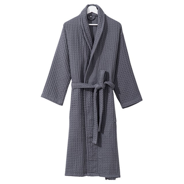 Peignoir yukata en coton de style japonais, quatre saisons, long, nid d'abeille, gaufré, vêtements pour la maison, couple hommes et femmes