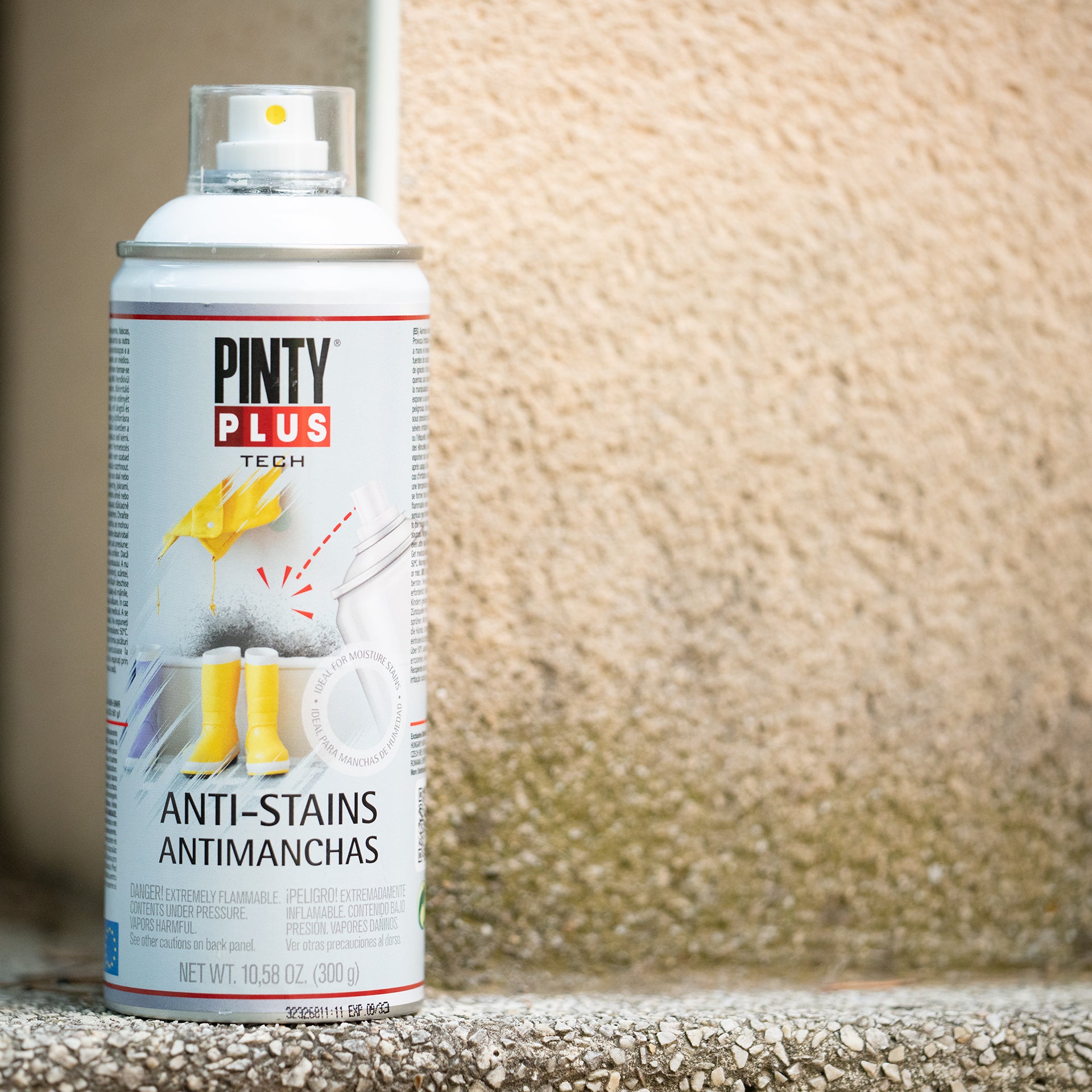 PINTY PLUS Vernice Spray Basic 520 Ml Bianco Lucido 9010, Per Legno, Metallo, Plastica, Fai Da Te