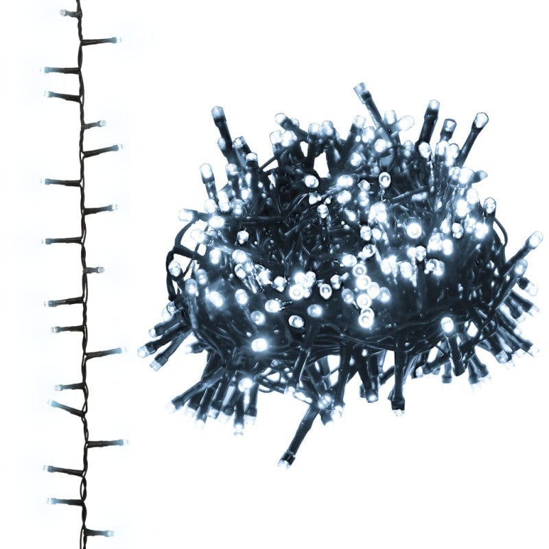 vidaXL Stringa LED Compatta con 400 Luci LED Bianco Freddo 13 m in PVC - 2