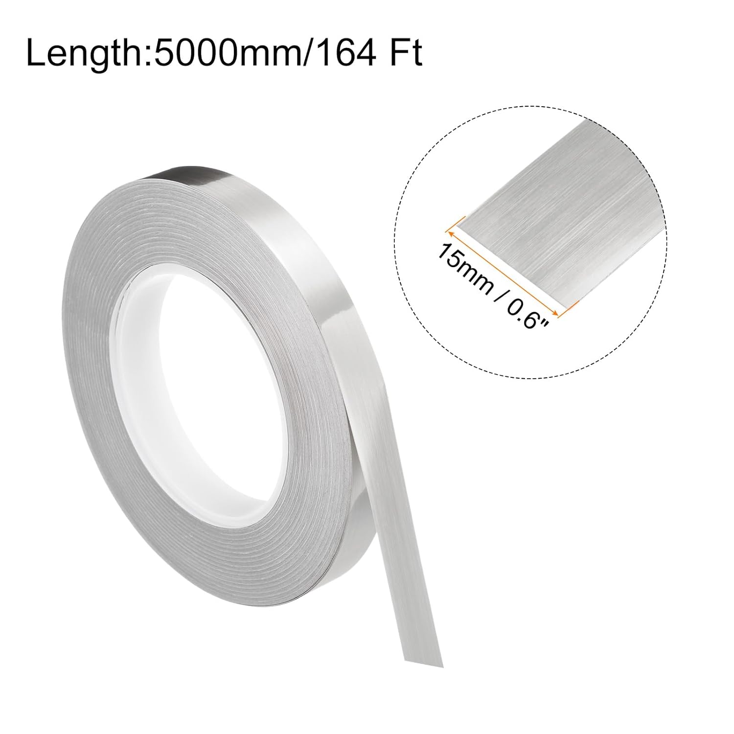 Pack de 2 rollos de film autoadhesivo plateado para azulejos de cocina, 1,5 cm x 50 m, tira de sellado impermeable para paredes de cocina - 2