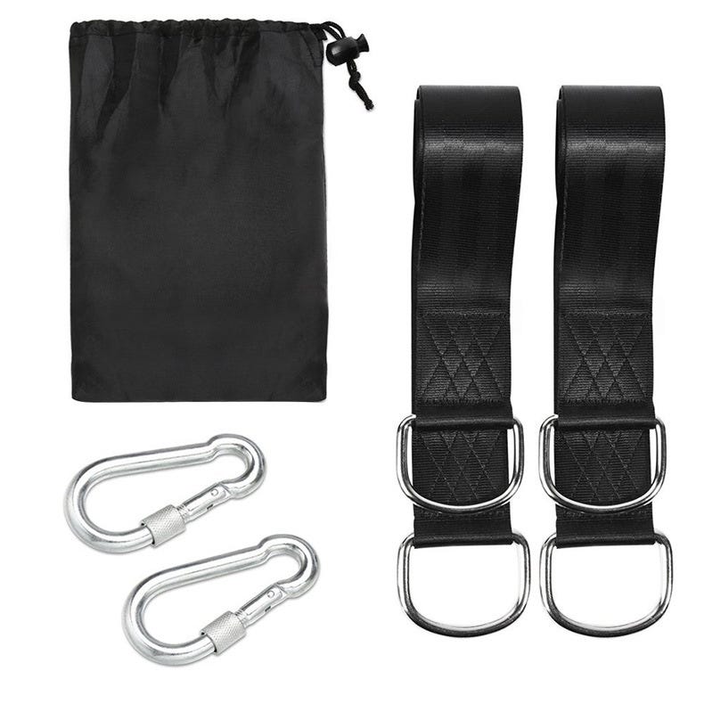 Set Fissaggio Per Altalene E Amache Con Cinghie Moschettoni E Set Fissaggio Per Altalene E Amache Con Cinghie Moschettoni E