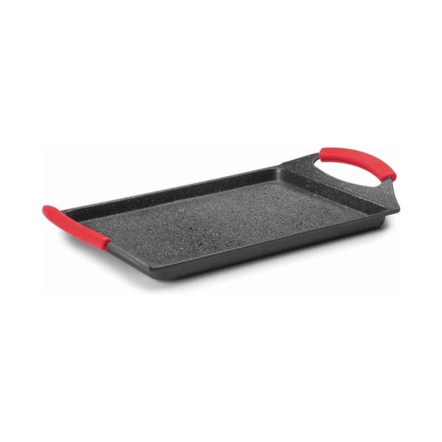 Lacor Smooth Eco Stone Piastra grill - Nero [33 x 25 cm]