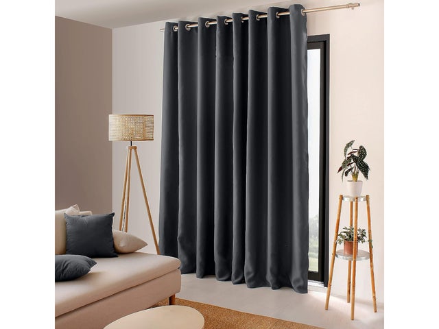 Rideau occultant Basic grande largeur Noir 300 x240 cm - Enjoy Home