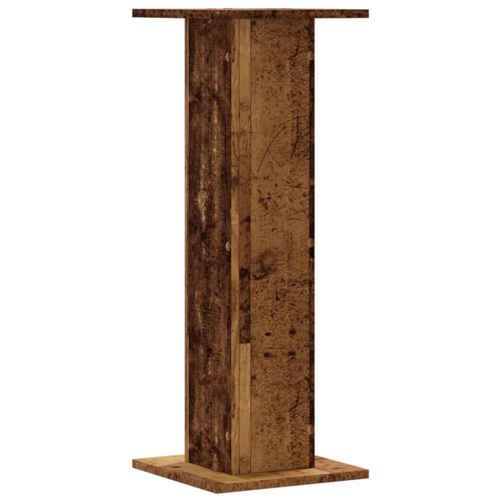 Supports pour plantes 2 pièces bois vieilli en panneau de bois - 5