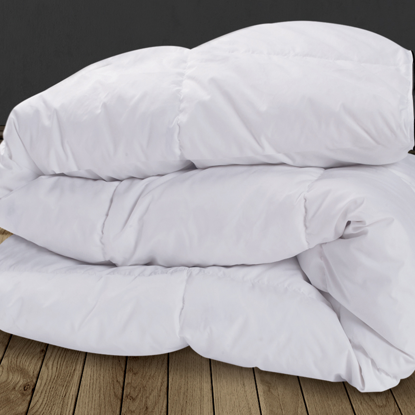 Couette 220x240 CM AELA blanche en plume d'oie anti acarien 500 gr - 5