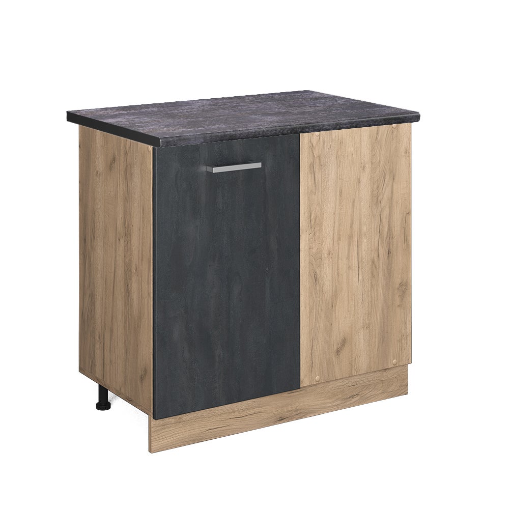 Vicco Szafka narożna R-Line, Czarny beton, 86 cm , BP Antracyt