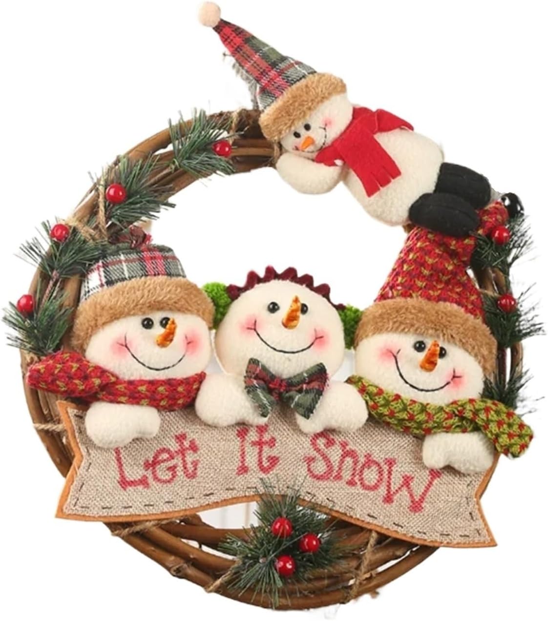 Gants De Noël Tricotés Motif Bonhomme De Neige - En Coton Extensible, Pour Enfants Et Adultes, Intérieur/extérieur