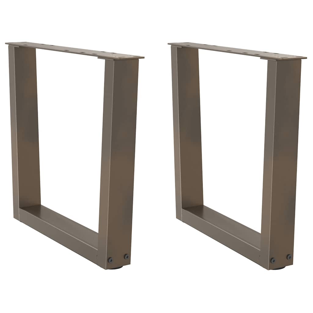 Nogi do stolika kawowego w kształcie litery V 2 szt. Naturalna stal 50x(42-43,3) cm Stal vidaXL