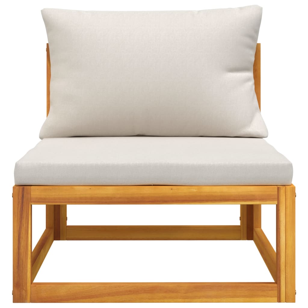 Maison Exclusive - Salon de jardin 3 pcs avec coussins bois massif d'acacia - 4