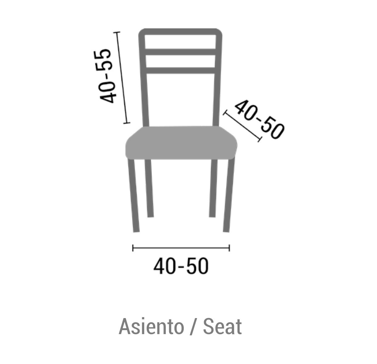 ESTORALIS | Funda de Asiento Tejido Elastico Resistente | Para Asiento de Silla | Tamaño (45x45 cm.) Modelo BERTA Color Lino - 4