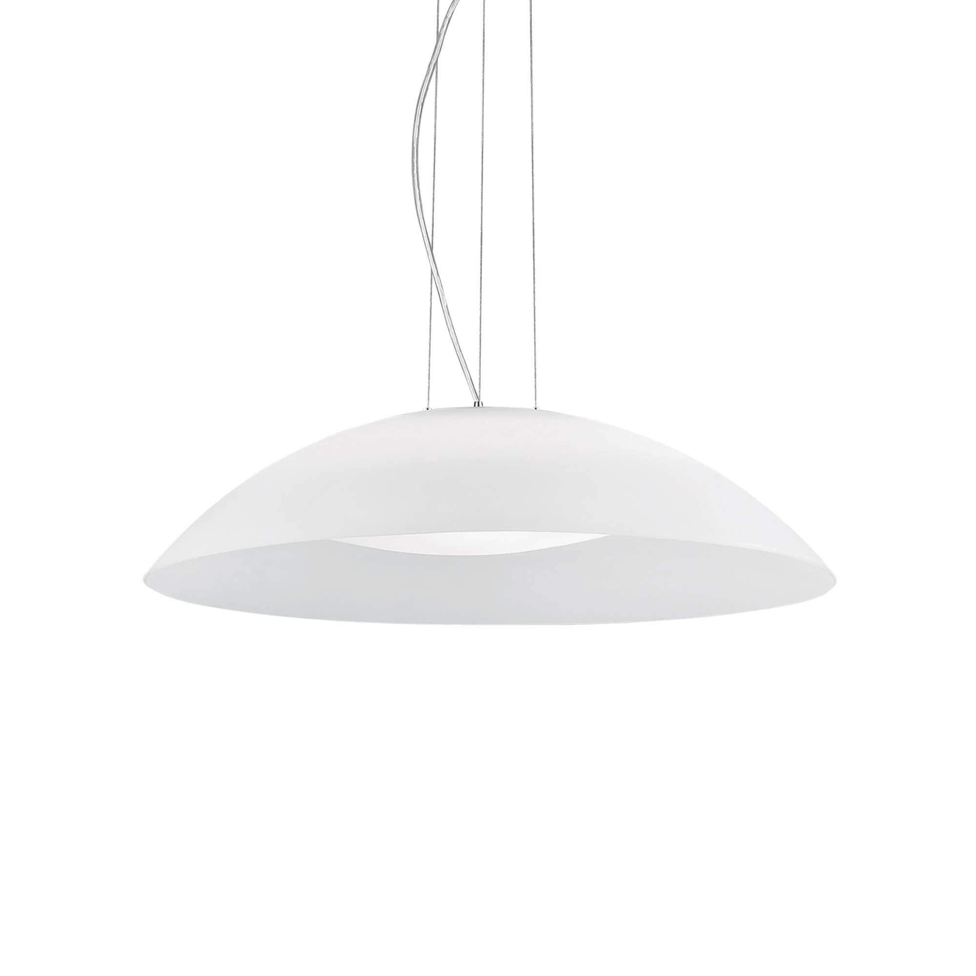 Ideal Lux  Suspension Blanche Lena 3 Ampoules Largeur 11 Cm , Leroy Merlin