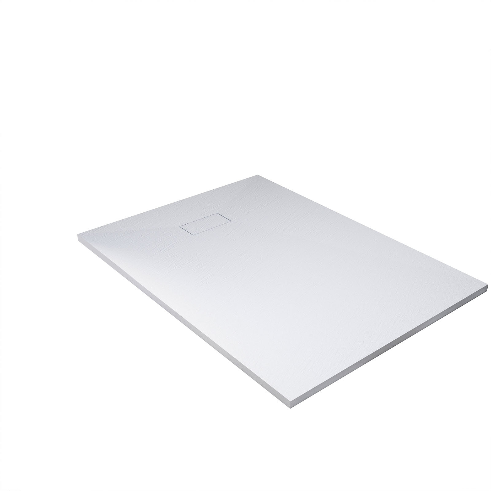 Receveur a poser en materiaux composite SMC - Finition ardoise blanc mat - 90x140 cm - 3