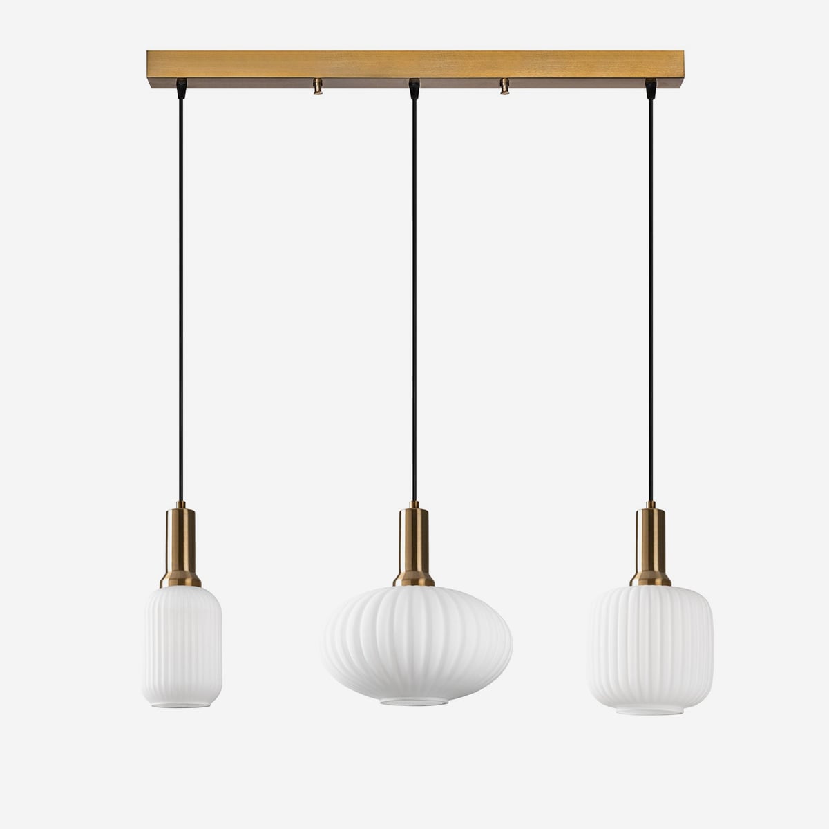 Lámpara colgante moderna 3 luces de vidrio asker rettangolo