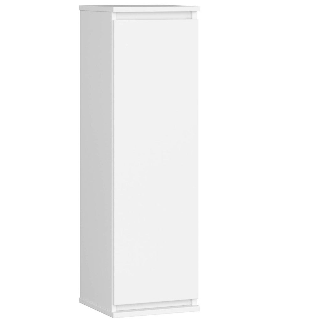 Dulap suspendat, cu usa si 3 rafturi interioare, PAL 16 mm, 30x30x99 cm, alb