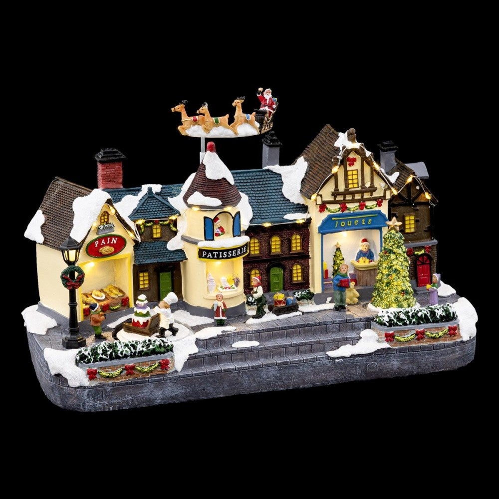 Village lumineux centre ville avec rennes musical 24 LED - Feeric lights & christmas - 3