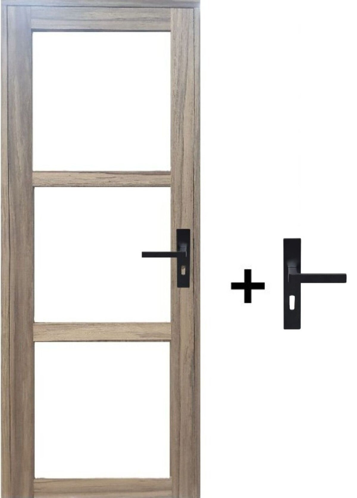 Bloc Porte Frake Vitrage Transparent H204 X L83 Poussant Gauche Côte ...