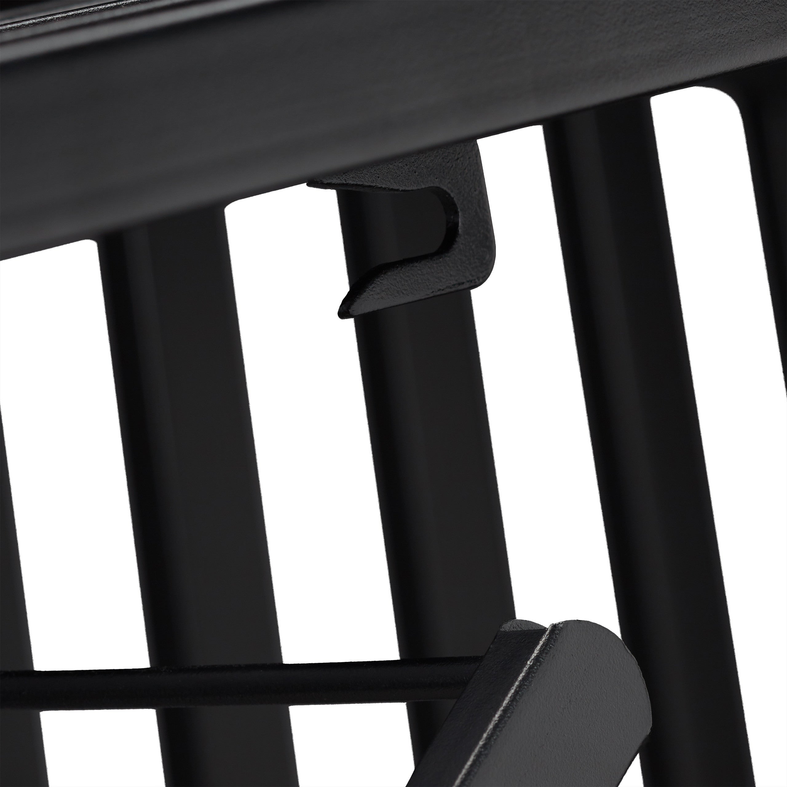 Banc de jardin avec table pliante, 3 places, extérieur, balcon et terrasse, robuste, 90 x 150 x 57,5 cm, noir, Relaxdays - 8