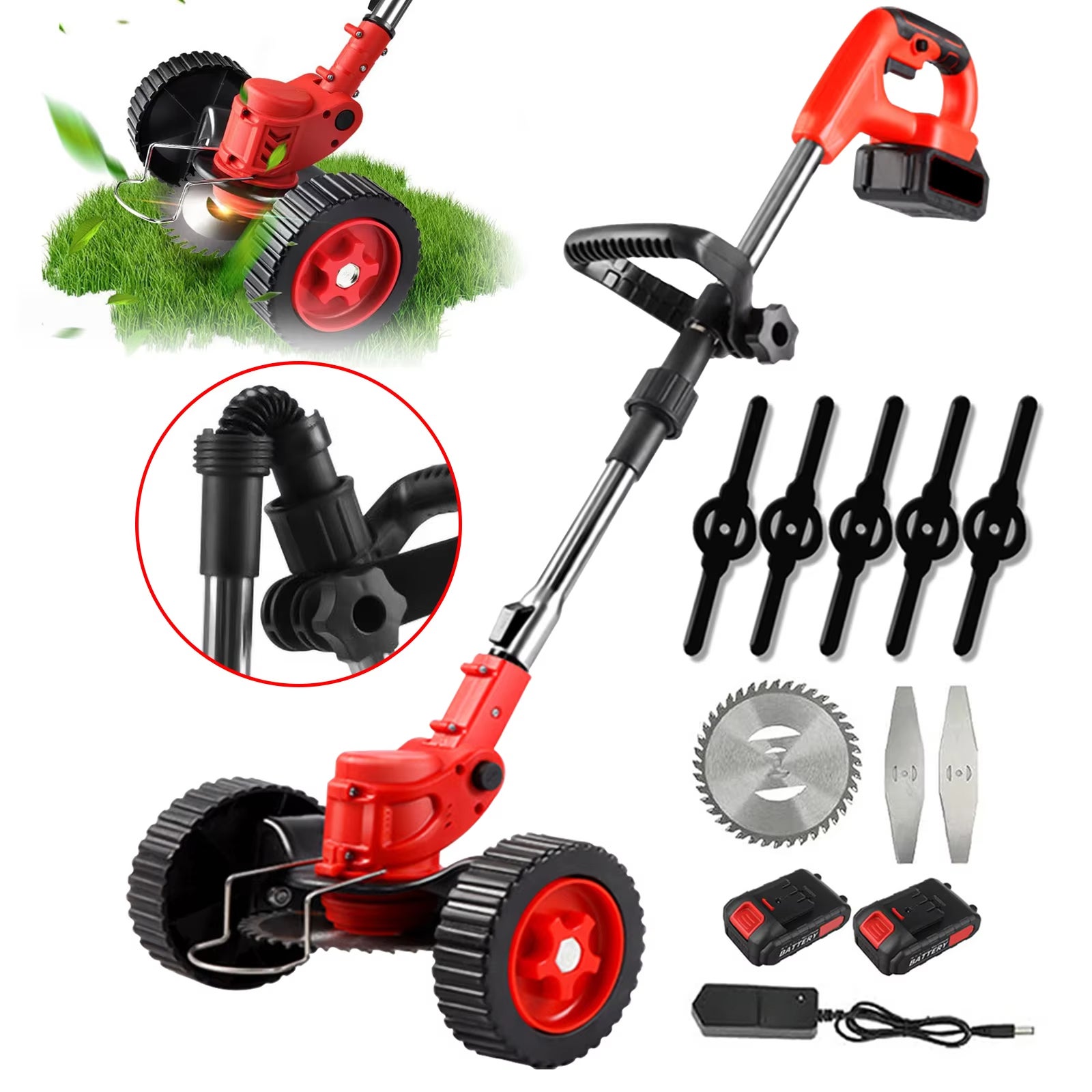 Tondeuse à gazon LEBOSBO V3 avec technologie AI Vision, hauteur de coupe d'herbe réglable