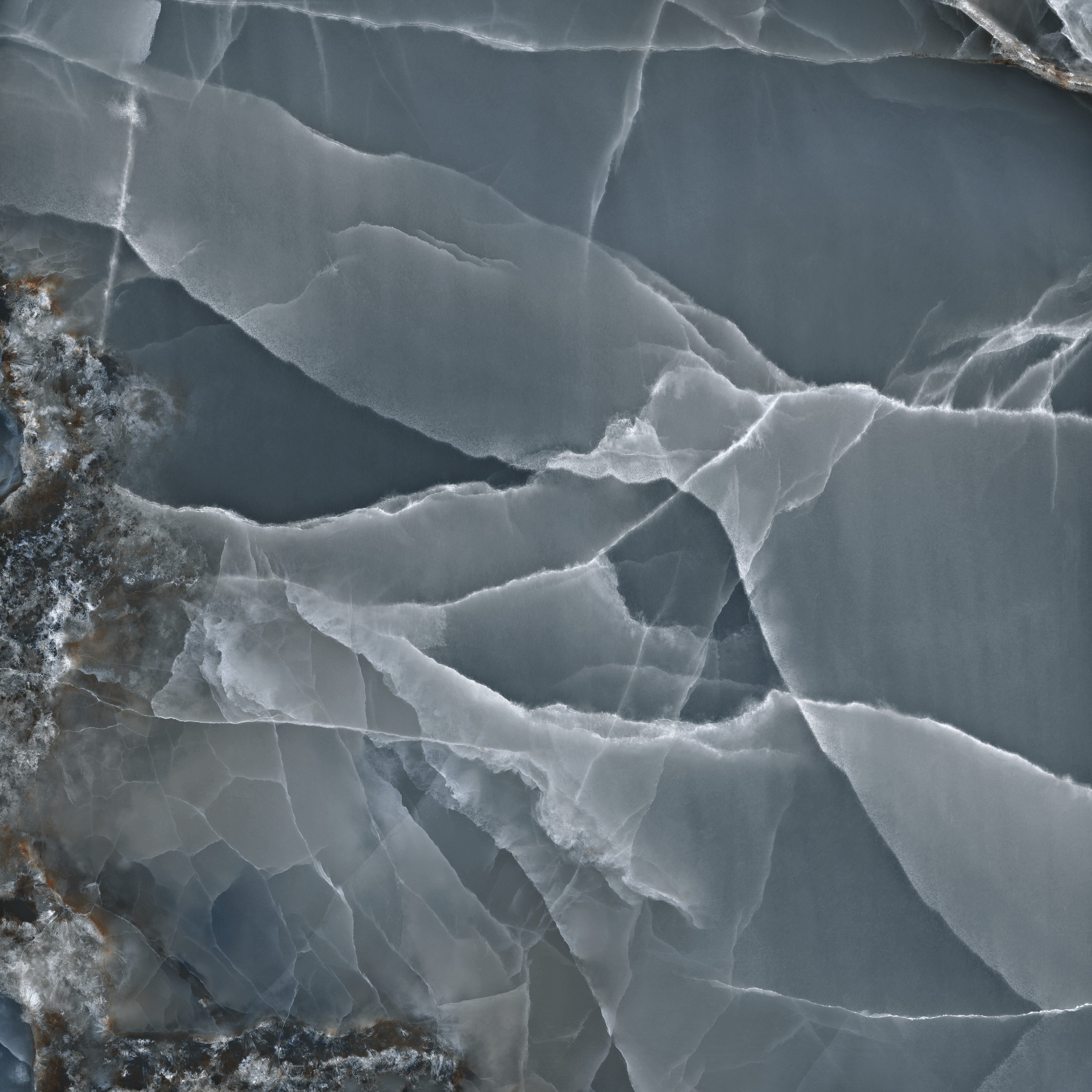 Carrelage Espagnol Effet/Imitation Marbre Onyx ÉTERNA BLEU Poli 60x120 - 3
