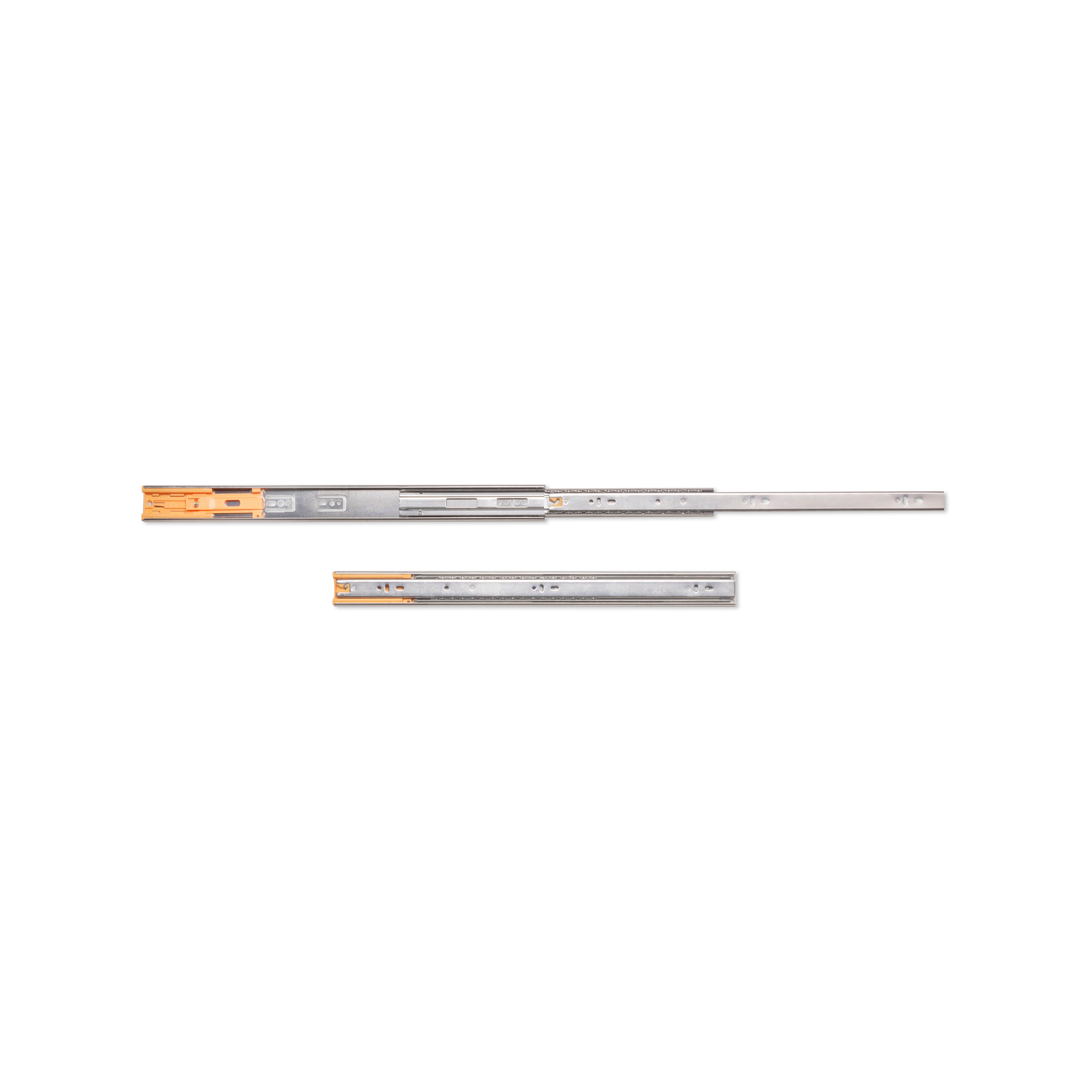 Emuca Komplet prowadnic kulkowych, pełny wysuw, cichy domyk, wysokość 45 mm, długość 500 mm, Stal, Ocynkowany