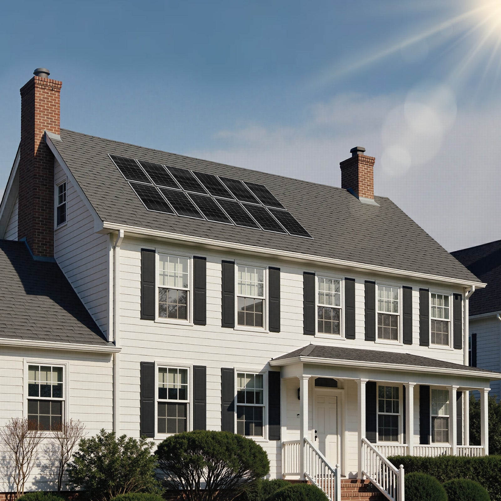 Kit Solare Off-Grid Completo VEVOR 2400W 48V, con 12 Pannelli Solari Monocristallini, Batteria LiFePO₄ 51,2V 100Ah e Inverter Ibrido 48V - 8